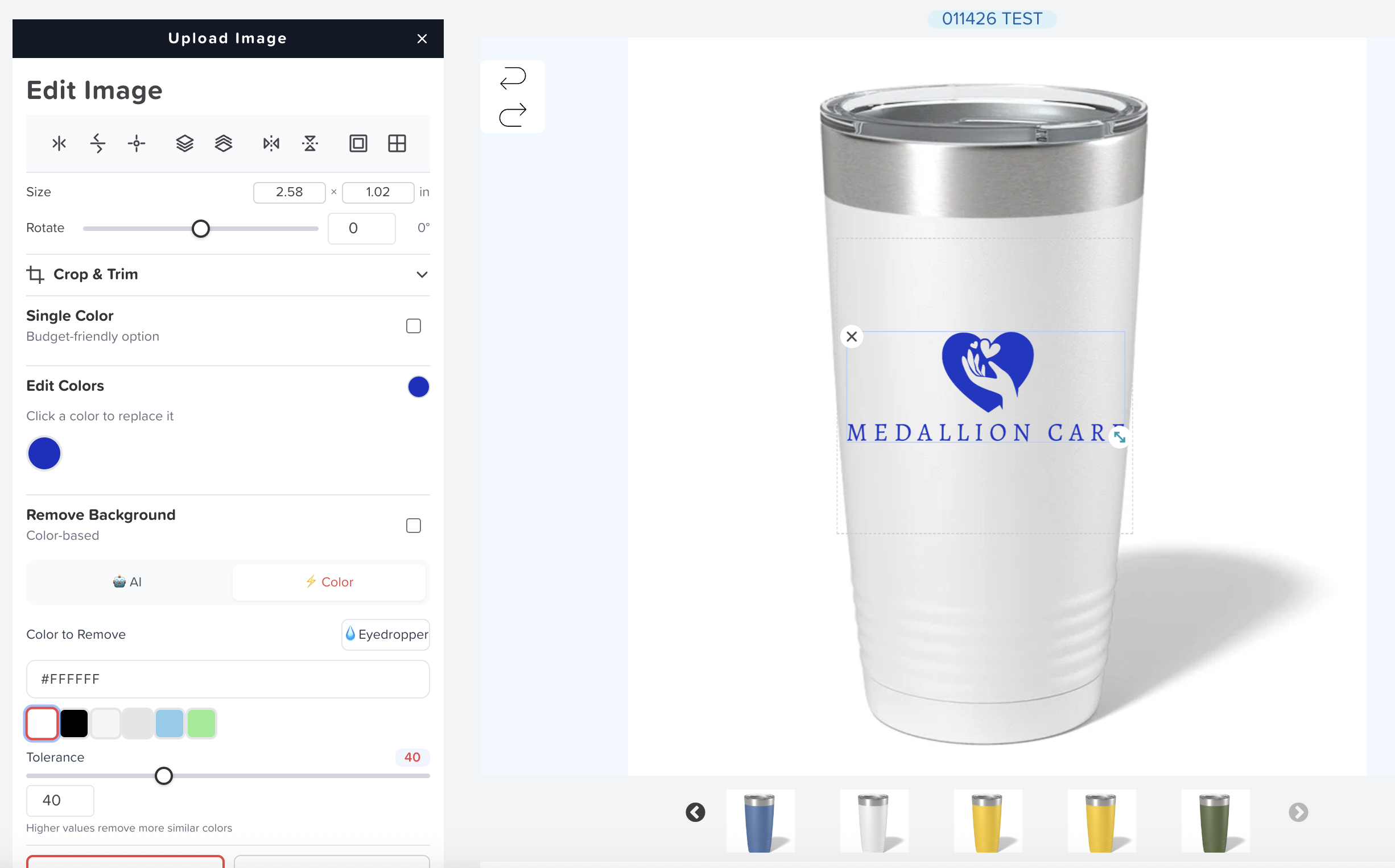 Upload and design on products